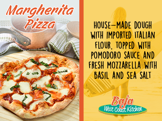 Baja Digital Menu Board Margherita Pizza